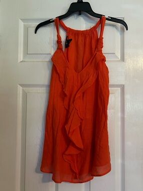 Bwear Orange Ruffle Tank Top